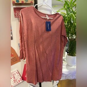 Piphany CA Tunic Women's Rose Long Sleeve Top